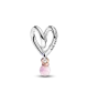 Charm en plata de ley y con un recubrimiento en oro rosa de 14k Corazón Envuelto en Dos Tonos ​