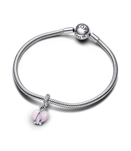Charm Colgante en plata de ley Corazón Opalescente Mamá​