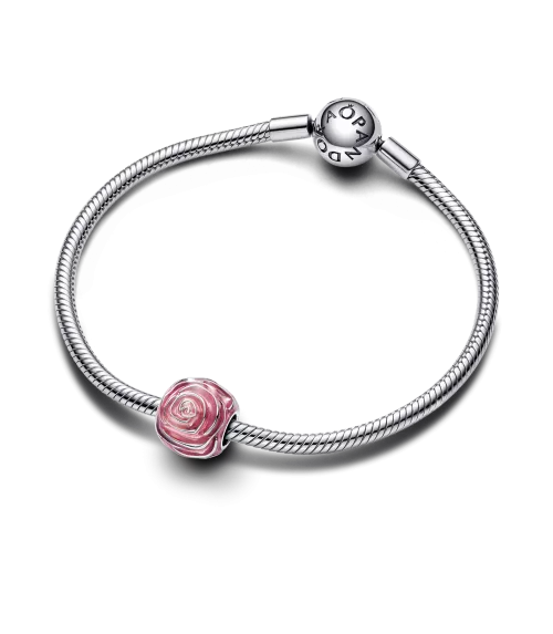 Charm en plata de ley Rosa Rosa Floreciendo  ​