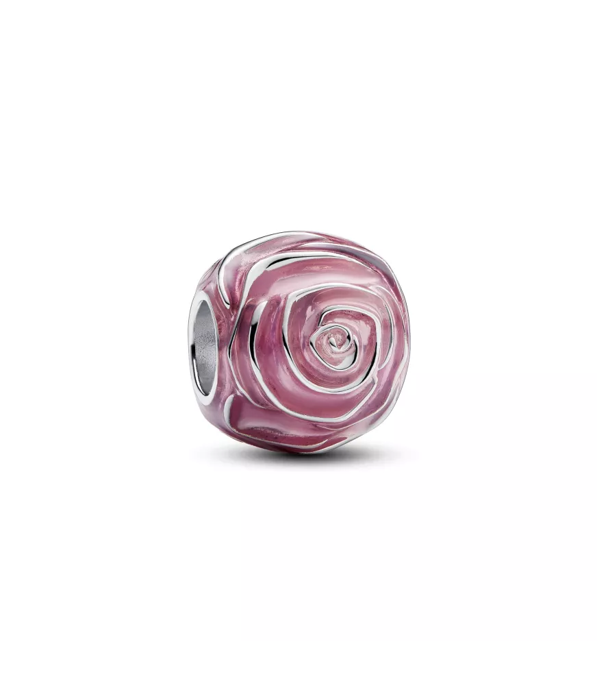 Charm en plata de ley Rosa Rosa Floreciendo  ​