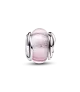 Charm en plata de ley Cristal de Murano Rosa Envuelto​