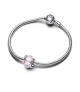 Charm en plata de ley Cristal de Murano Rosa Envuelto​