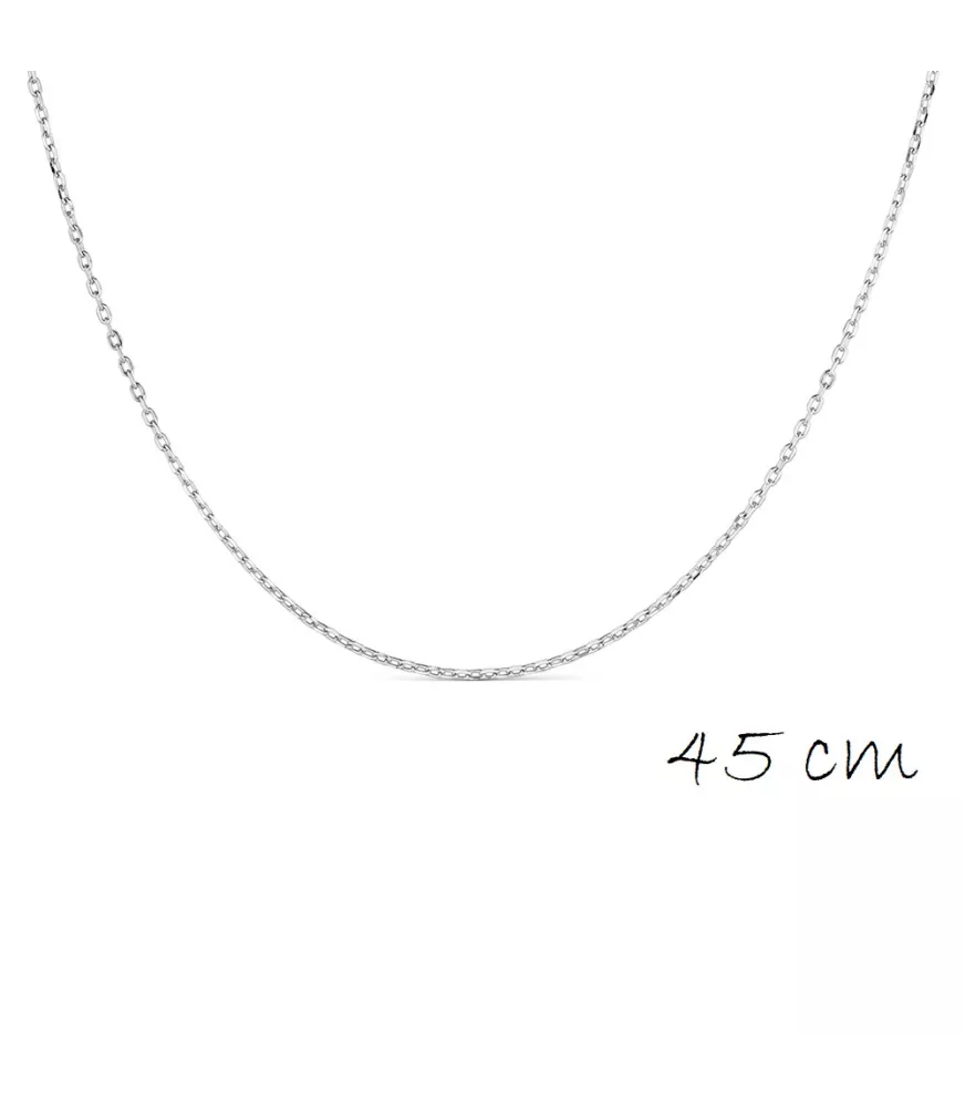 Cadena para colgante No meolvides de plata rodiada.