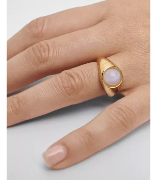 Anillo Ágata Azul Moon, P D Paola, colección Aqua.