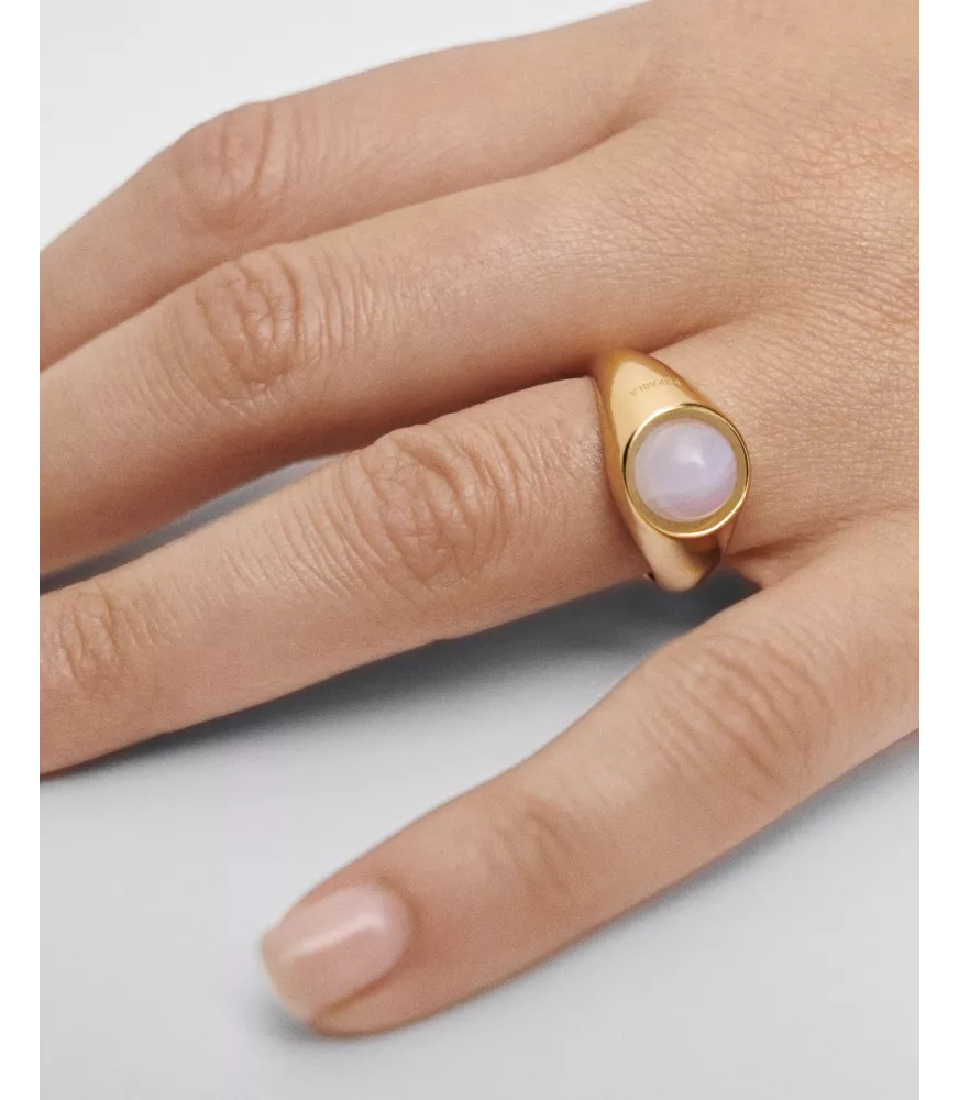 Anillo Ágata Azul Moon, P D Paola, colección Aqua.