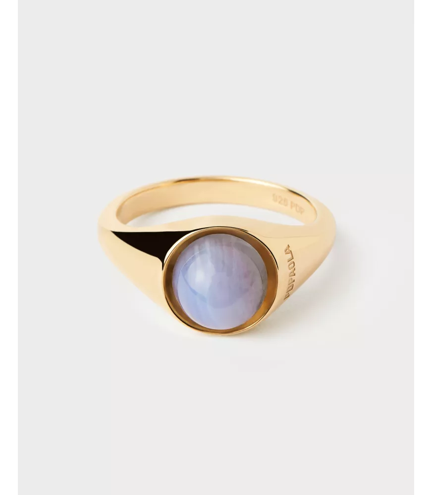Anillo Ágata Azul Moon, P D Paola, colección Aqua.