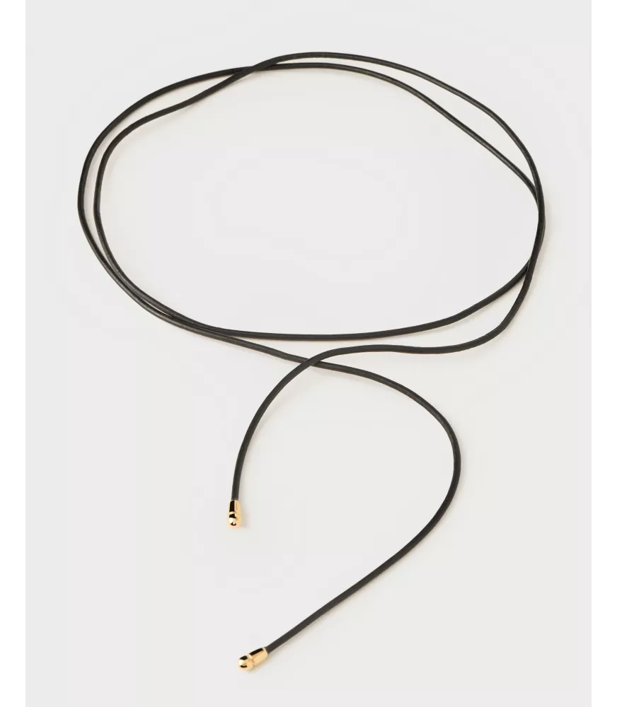 Collar lazo de cuero Dana, P D Paola, colección Aqua.