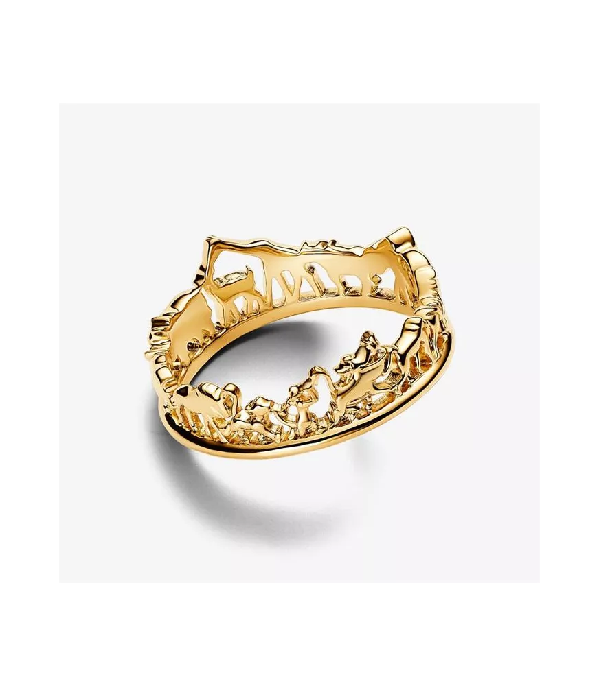 Anillo con un recubrimiento en oro de 14k El Rey León de Disney