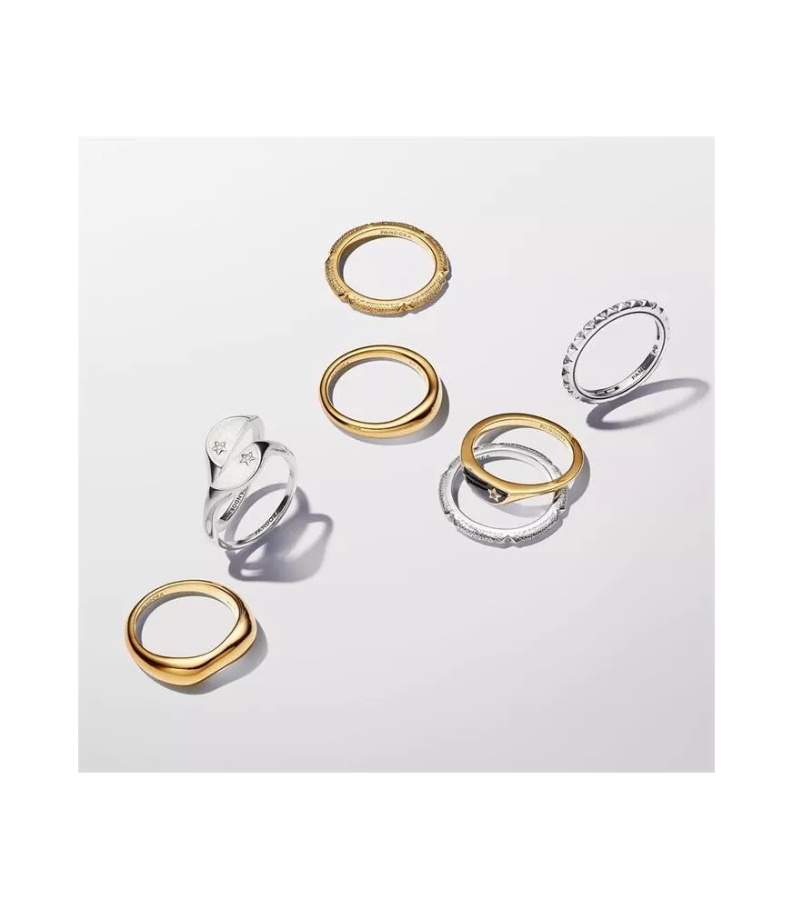 Anillo Pandora ME  en plata de ley Mitad Sello Esmaltado