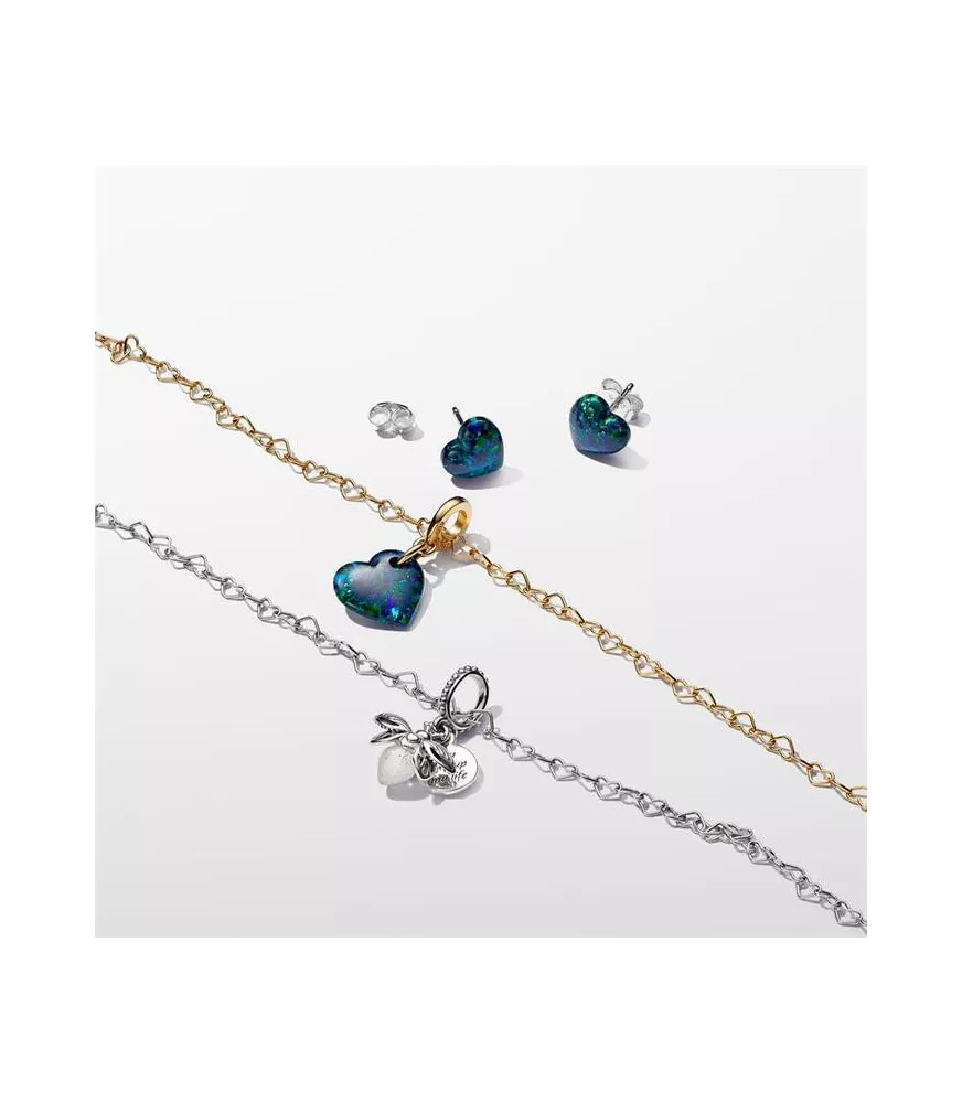 Collar en plata de ley Corazones Unidos