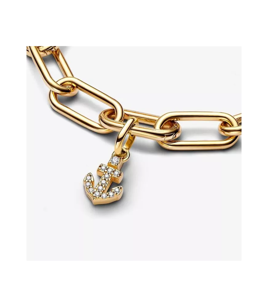 Charm Mini Colgante Pandora ME con un recubrimiento en oro de 14k Ancla 