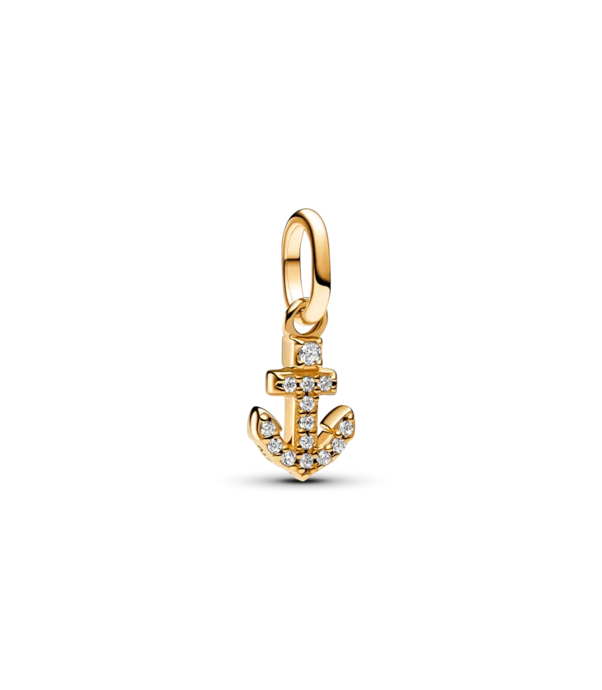 Charm Mini Colgante Pandora ME con un recubrimiento en oro de 14k Ancla 