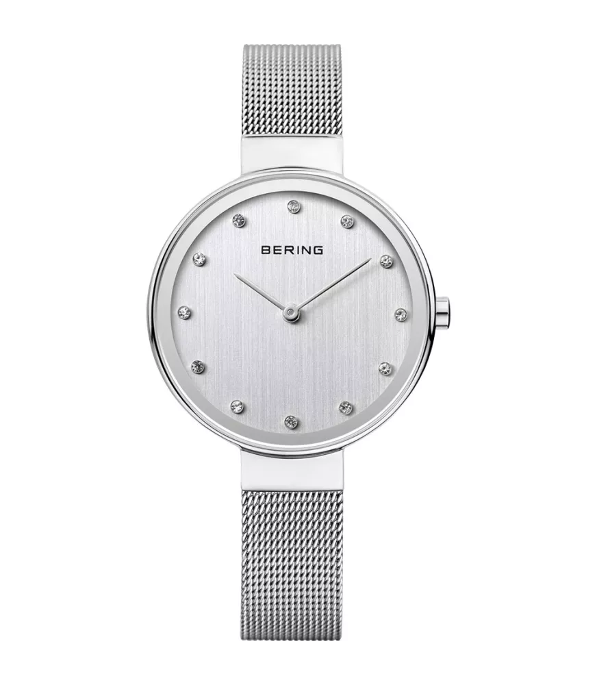 RELOJ MUJER BERING CLÁSICO MALLA FINA PLATEADO 12034-000