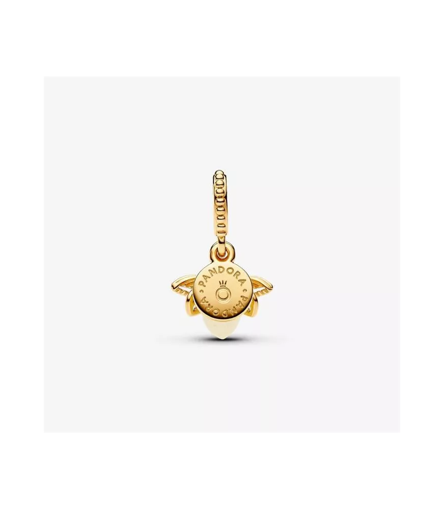 Charm colgante con un recubrimiento en oro de 14k Luciérnaga que Brilla en la Oscuridad 