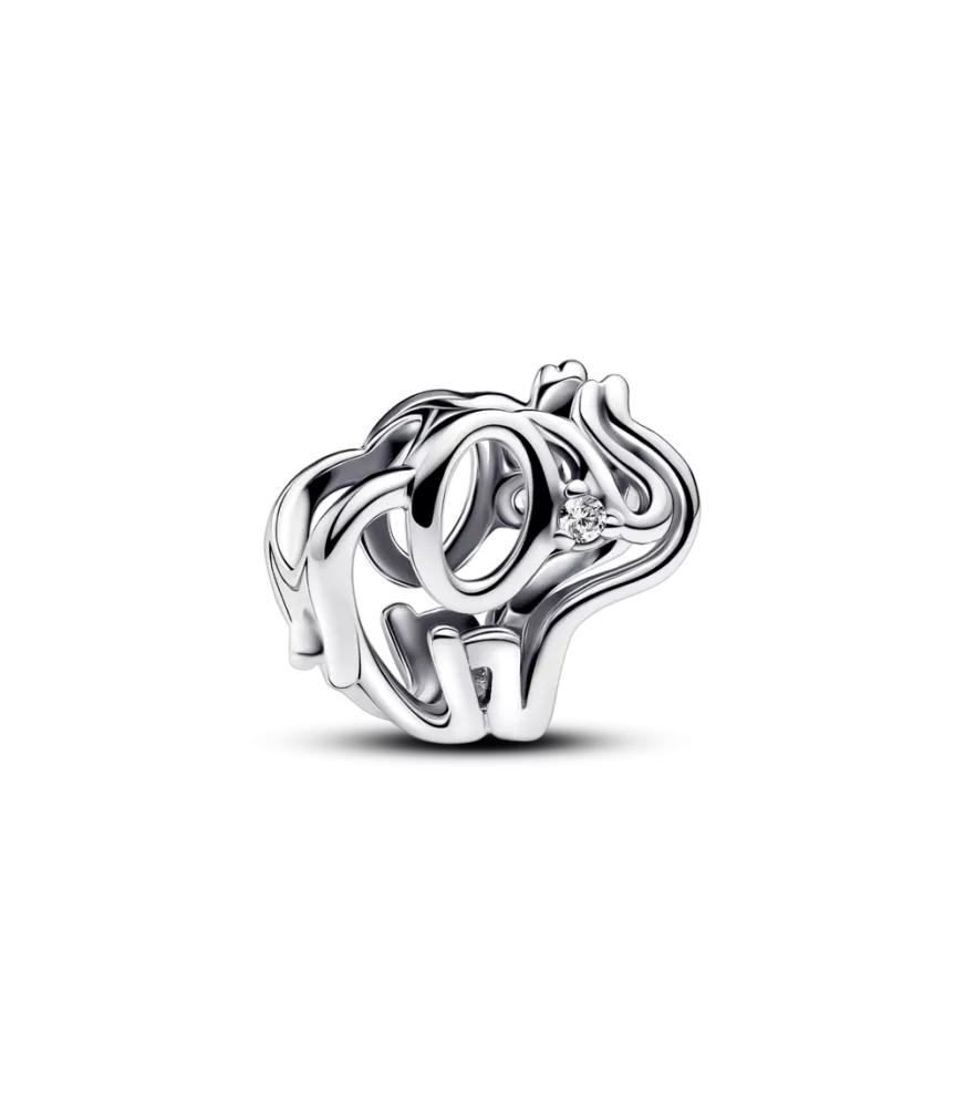 Charm en plata de ley Elefante en Filigrana