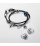 Charm colgante en plata de ley Palmera Verde Opalescente 
