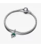 Charm colgante en plata de ley Palmera Verde Opalescente 