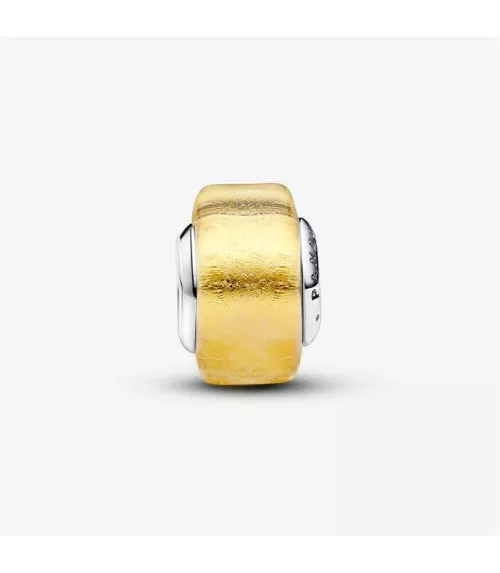 Charm Mini en plata de ley Cristal de Murano Dorado 