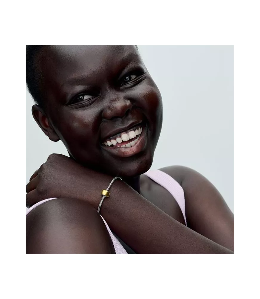 Charm Mini en plata de ley Cristal de Murano Dorado 