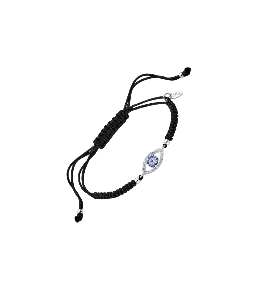 Pulsera Lotus Silver LP1970 -2/2, Ojo Turco con circonitas.
