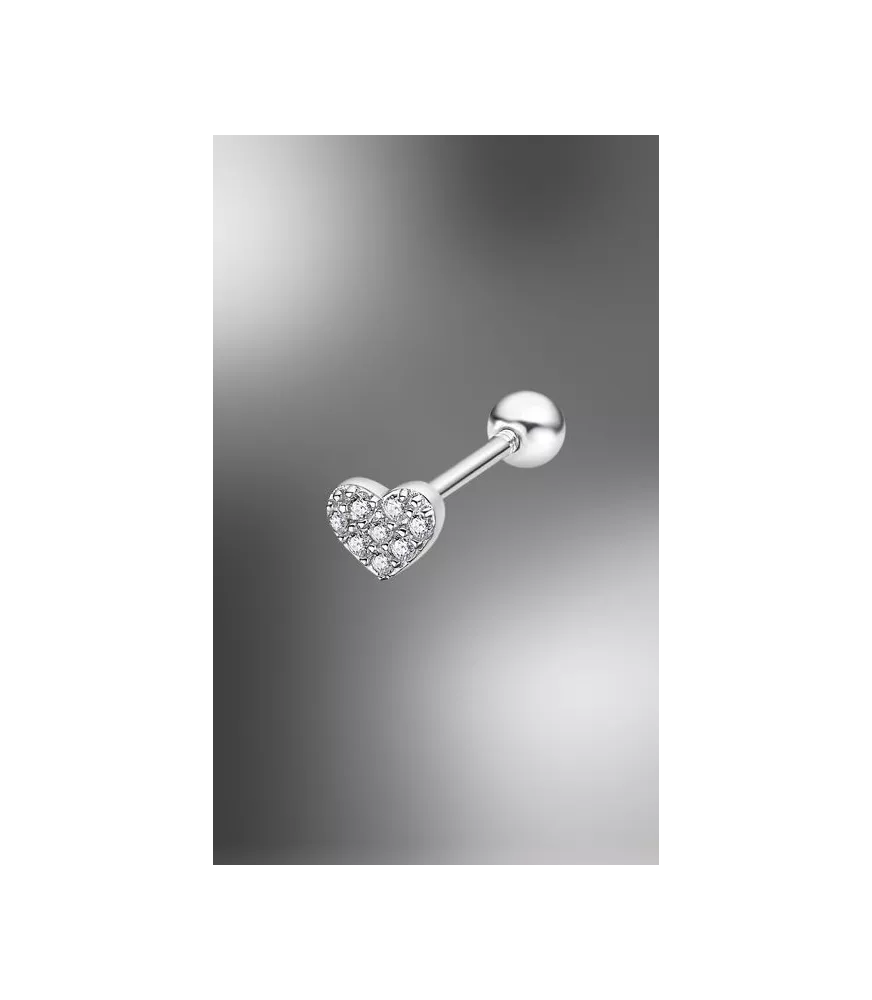 Piercing Lotus Silver en plata 925 milésimas, con circonitas.