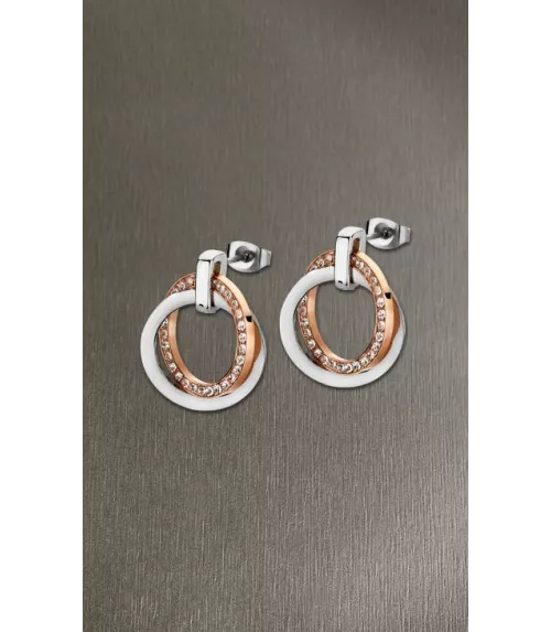 Pendientes Lotus Style de la colección Urban Woman de acero inoxidable