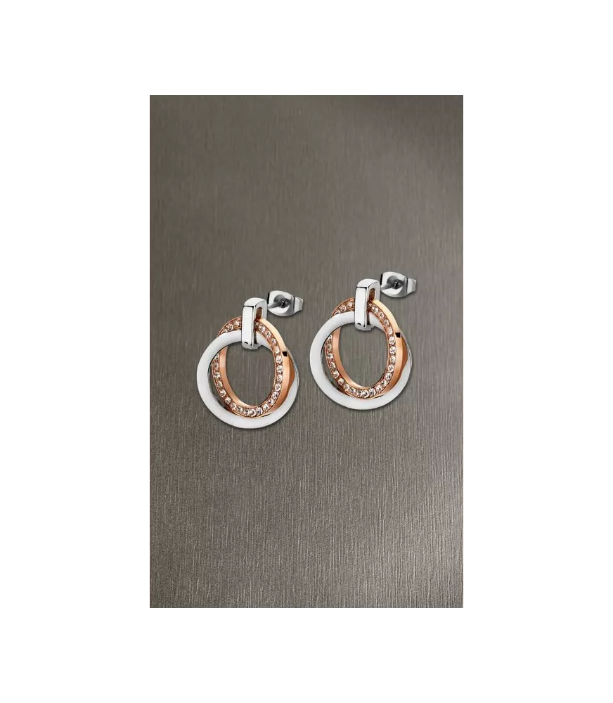 Pendientes Lotus Style de la colección Urban Woman de acero inoxidable