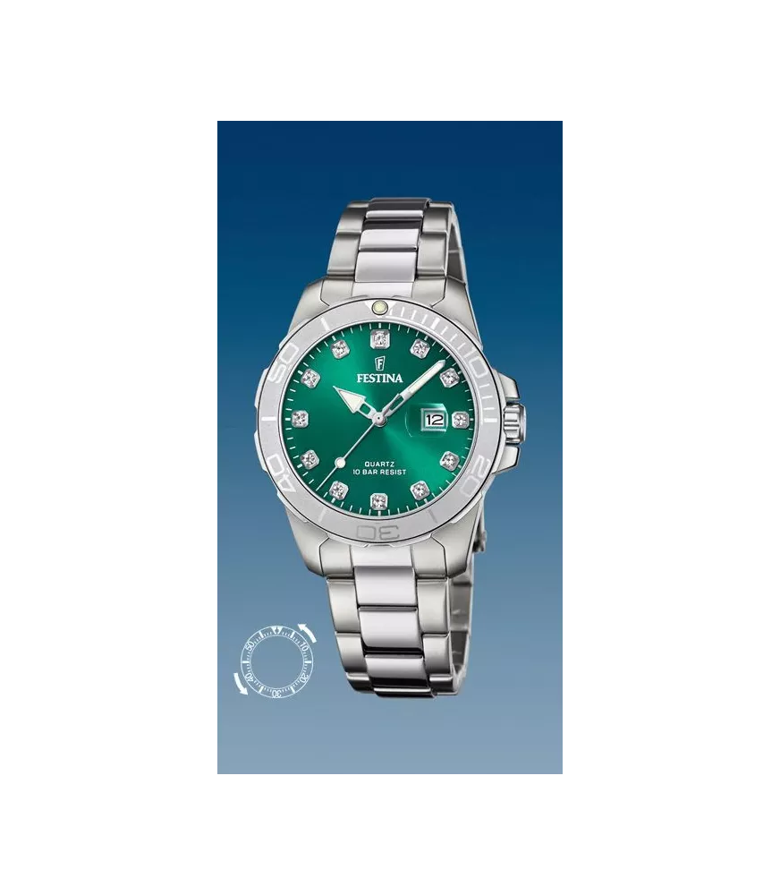 Reloj Festina mujer, cuarzo ,analógico, 3 agujas y calendario. F20503/7