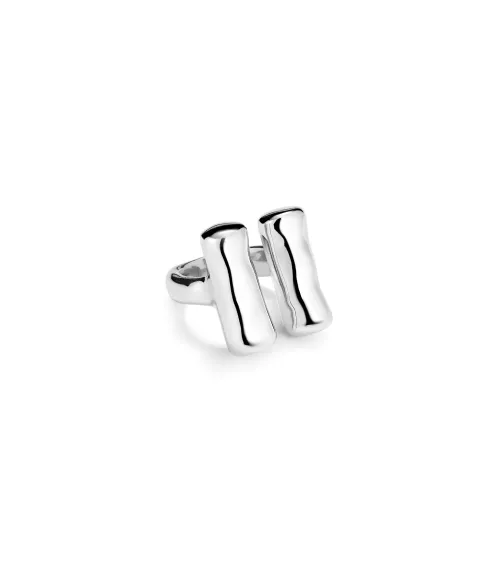 Anillo Ser Natural UNOde50, en metal bañado en plata.