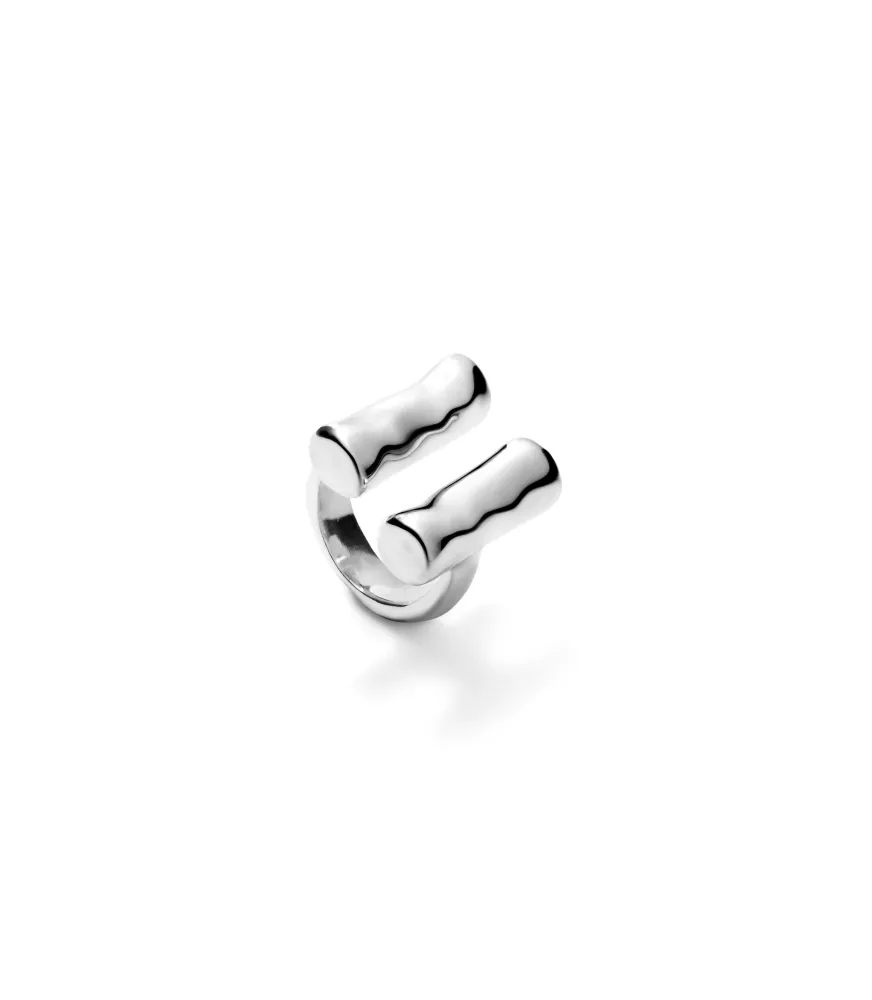 Anillo Ser Natural UNOde50, en metal bañado en plata.