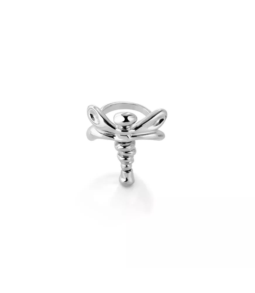 Anillo Ser Rebelde UNOde50, en metal bañado en plata.