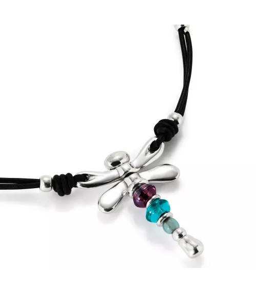 Collar Ser Rebelde UNOde50, en metal bañado en plata.
