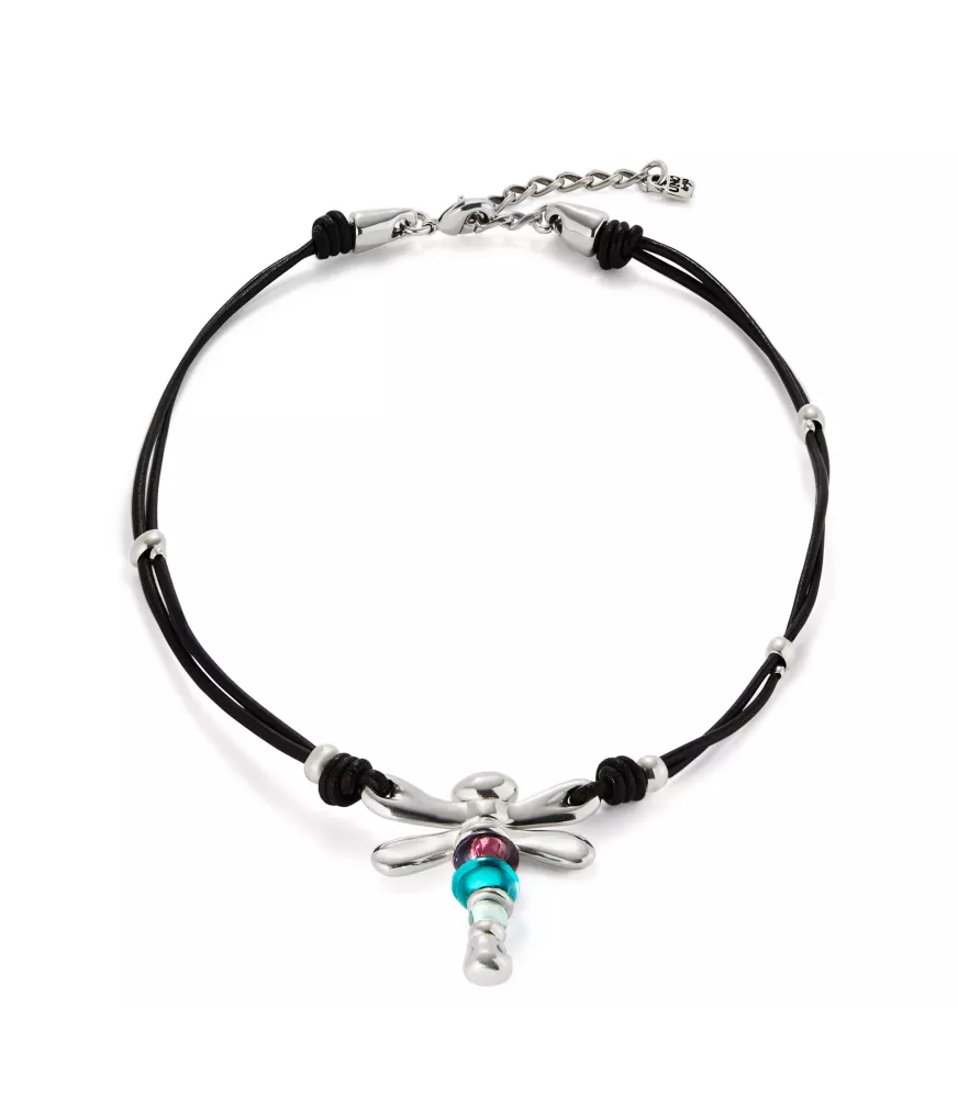 Collar Ser Rebelde UNOde50, en metal bañado en plata.