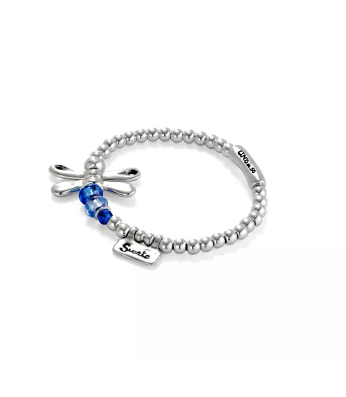 Pulsera Ser Rebelde Unode50, en metal bañado en plata.