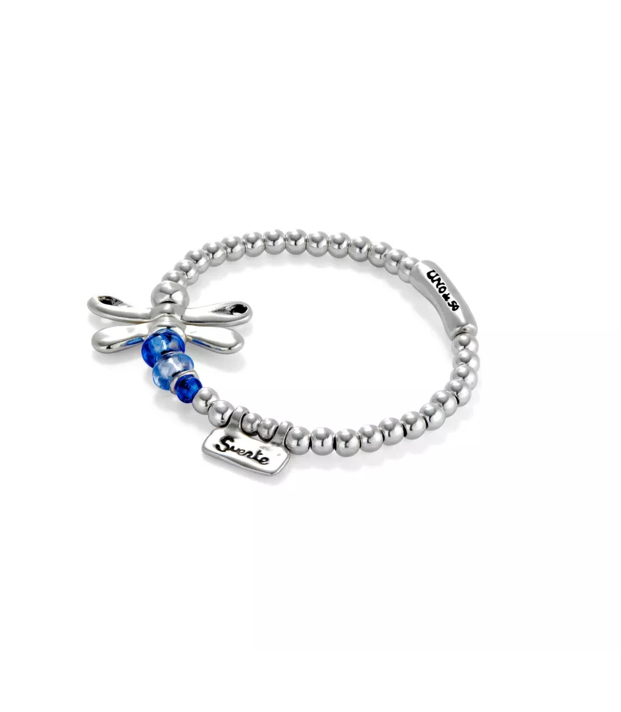 Pulsera Ser Rebelde Unode50, en metal bañado en plata.