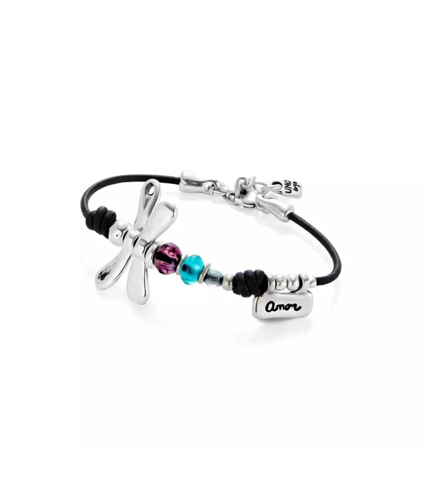 Pulsera Ser Rebelde Unode50, en metal bañado en plata.