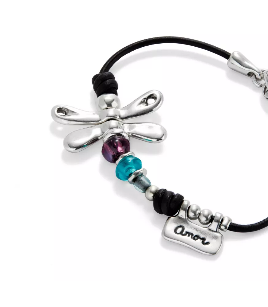 Pulsera Ser Rebelde Unode50, en metal bañado en plata.