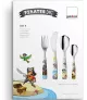 Cubiertos de acero "Piratas" con esmalte. LU6077