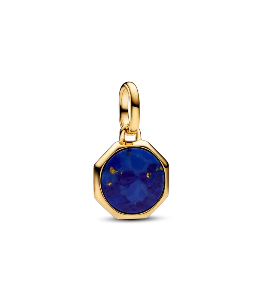 Charm Mini Medallón Grabable Pandora ME con un recubrimiento en oro de 14k Azul 