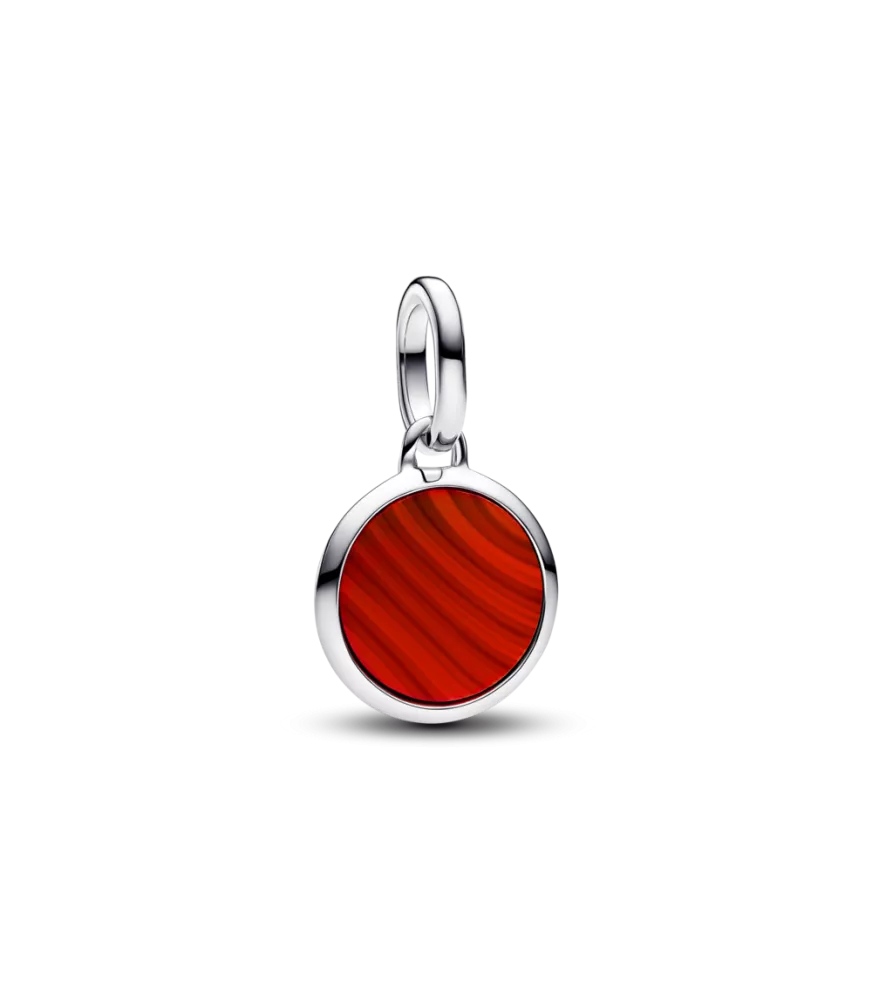 Charm Mini Medallón Grabable Pandora ME en plata de ley Rojo 