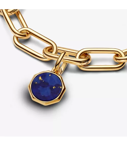 Charm Mini Medallón Grabable Pandora ME con un recubrimiento en oro de 14k Azul 