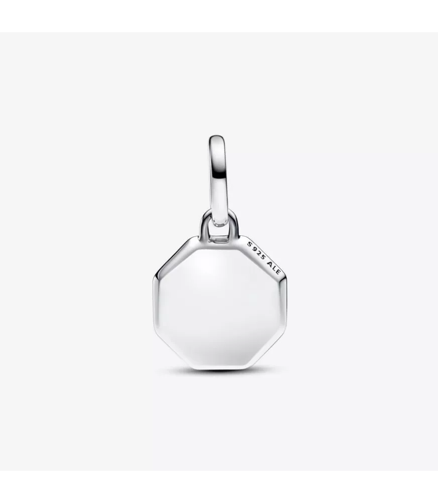 Charm Mini Medallón Grabable Pandora ME en plata de ley Azul Turquesa