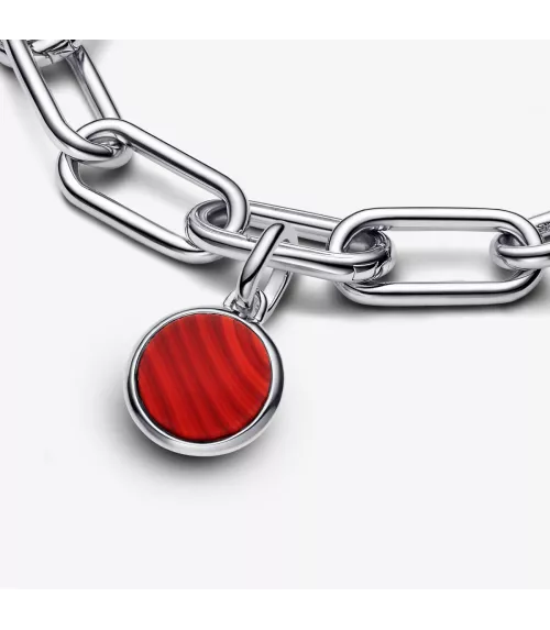 Charm Mini Medallón Grabable Pandora ME en plata de ley Rojo 