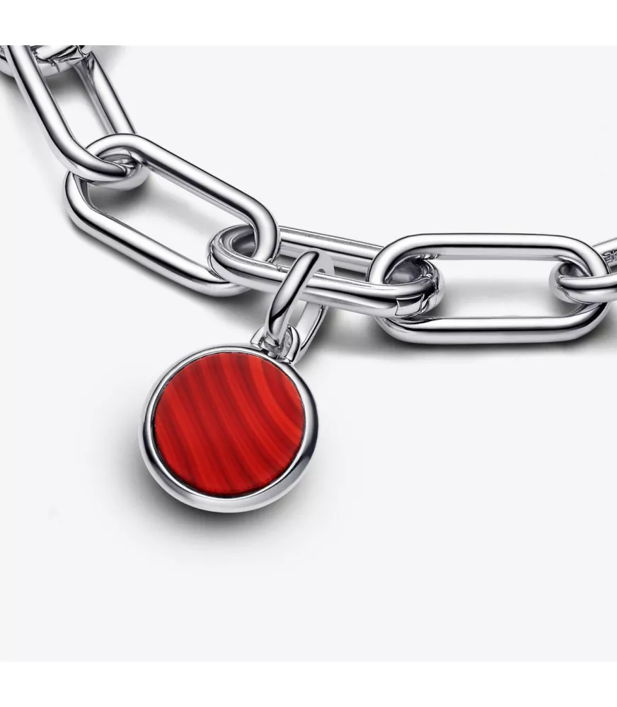 Charm Mini Medallón Grabable Pandora ME en plata de ley Rojo 