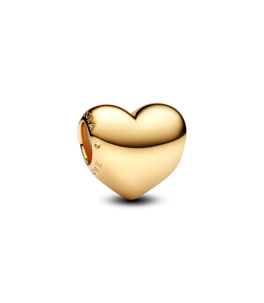 Charm Grabable con un recubrimiento en oro de 14k Corazón Be Love