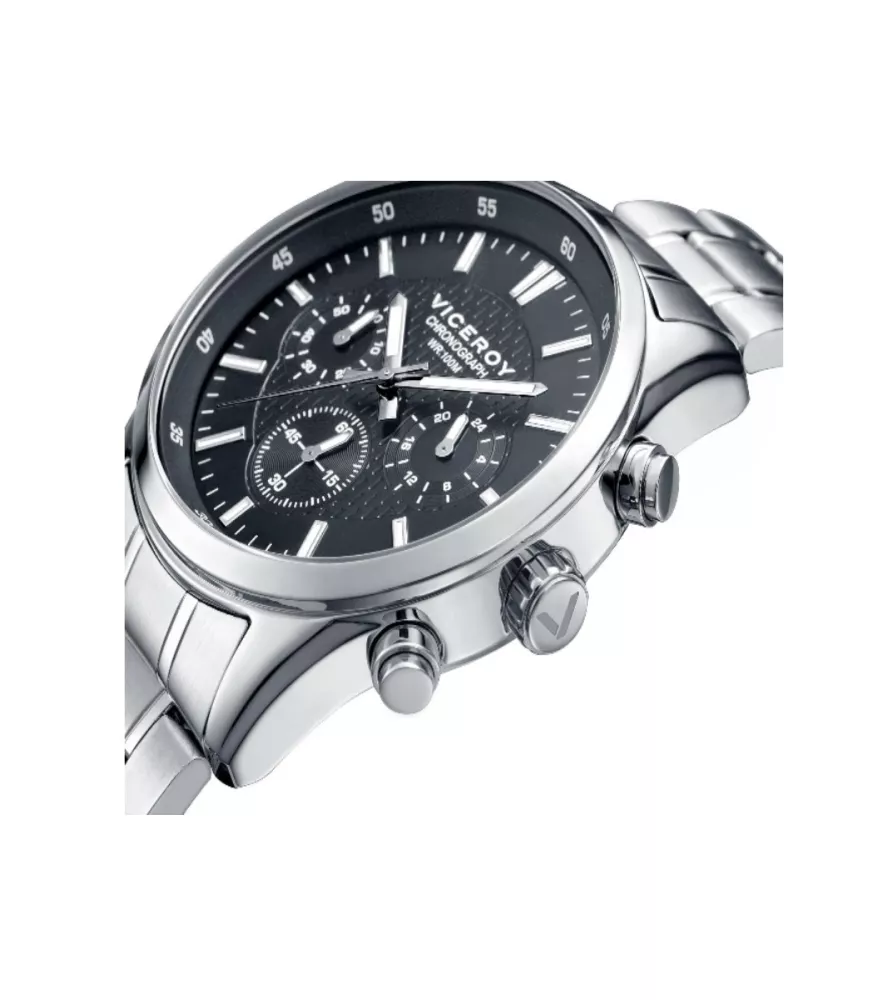 Reloj Viceroy hombre, cuarzo, analógico, 3 agujas y cronógrafo.
