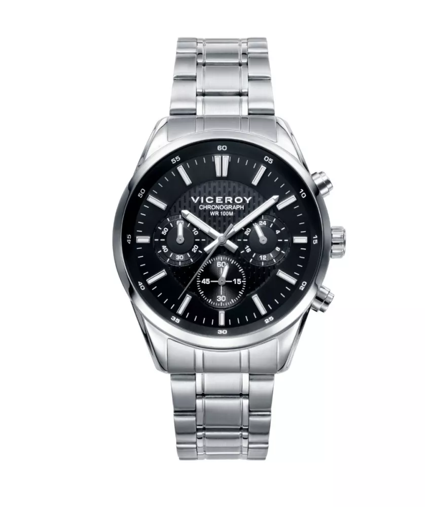 Reloj Viceroy hombre, cuarzo, analógico, 3 agujas y cronógrafo.