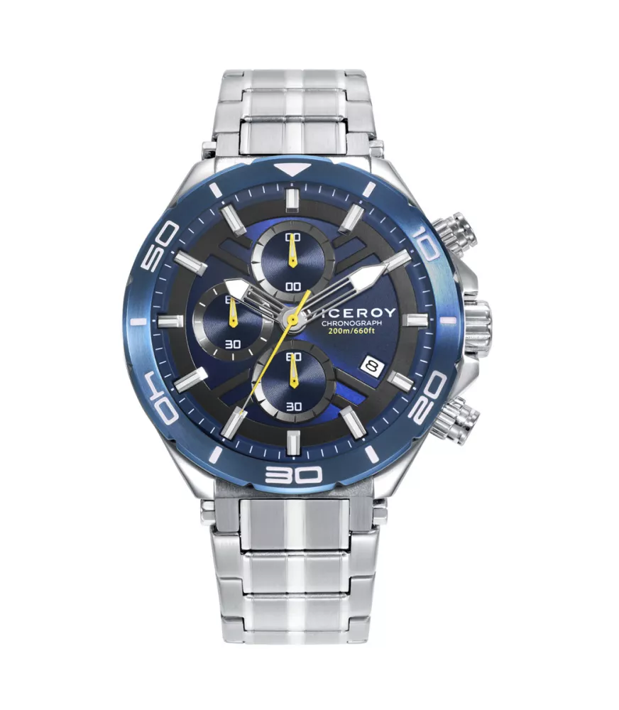 Reloj Viceroy hombre, cuarzo, analógico, 3 agujas y cronógrafo.