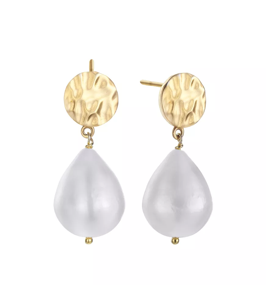 Pendientes Coco, de Duran Exquse en plata dorada. 00512552