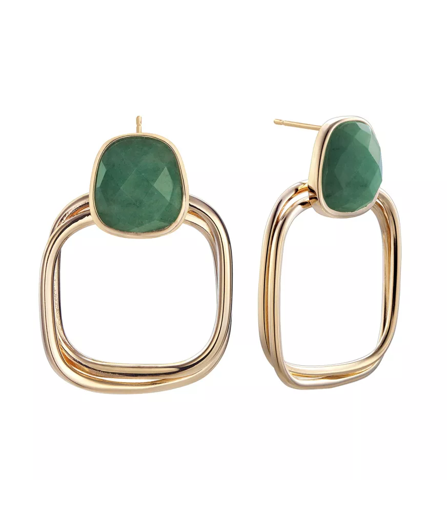 Pendientes Matisse, de Duran Exquse en plata dorada. 00512840